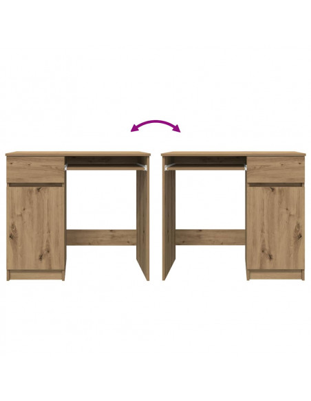Scrivania Rovere Artigianale 86x49x76 cm in Legno Multistrato