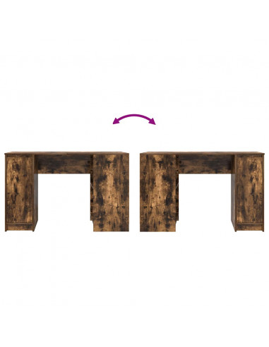 Scrivania Rovere Fumo 120x42x76 cm in Legno Multistrato