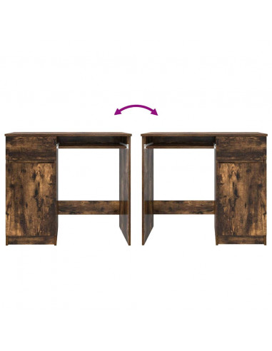 Scrivania Rovere Fumo 86x49x76 cm in Legno Multistrato