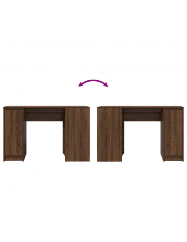 Scrivania Rovere Marrone 120x42x76 cm in Legno Multistrato