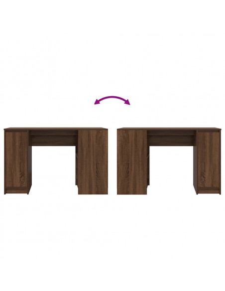Scrivania Rovere Marrone 120x42x76 cm in Legno Multistrato