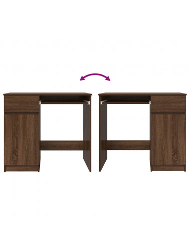 Scrivania Rovere Marrone 86x49x76 cm in Legno Multistrato