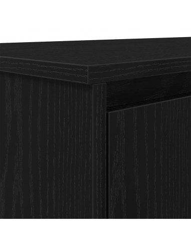 Scrivania Rovere Nera 120x42x76 cm in Legno Multistrato