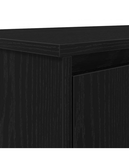 Scrivania Rovere Nera 120x42x76 cm in Legno Multistrato