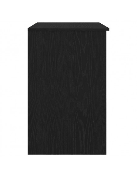 Scrivania Rovere Nera 86x49x76 cm in Legno Multistrato