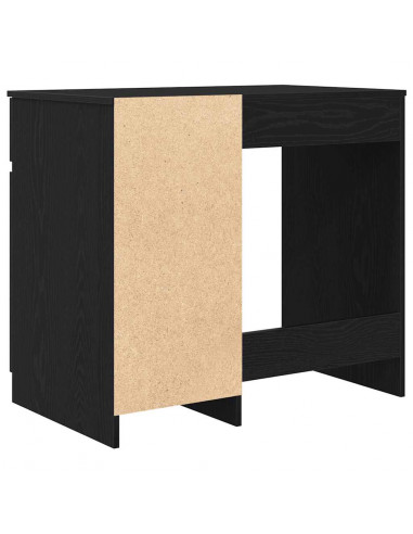 Scrivania Rovere Nera 86x49x76 cm in Legno Multistrato