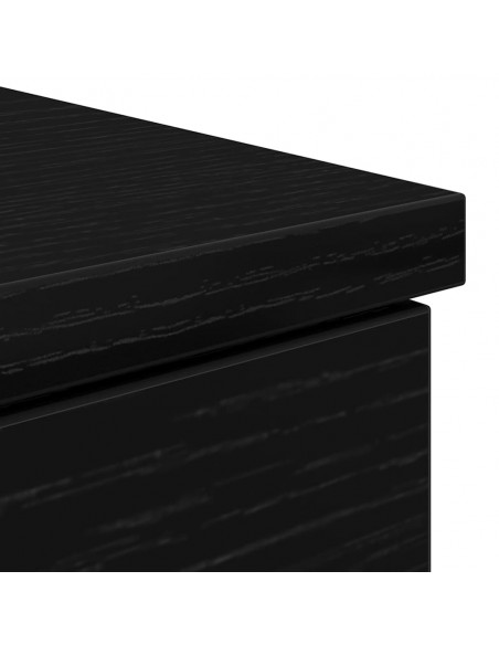 Scrivania Rovere Nera 86x49x76 cm in Legno Multistrato