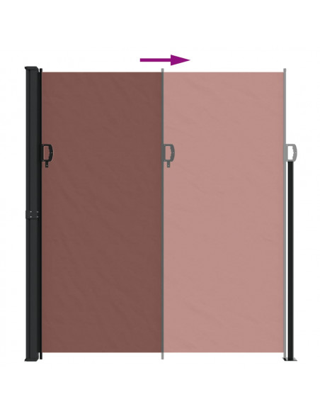 Tenda da Sole Laterale Retrattile Marrone 220x300 cm