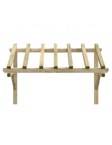 Tettoia per Porta d'Ingresso 200x100x100 cm in Legno di Pino