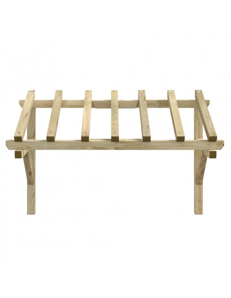 Tettoia per Porta d'Ingresso 200x100x100 cm in Legno di Pino