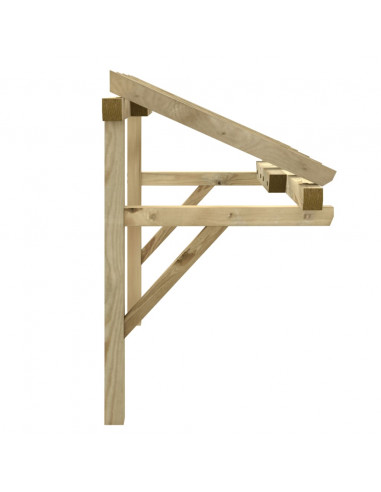 Tettoia per Porta d'Ingresso 200x100x100 cm in Legno di Pino