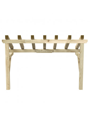 Tettoia per Porta d'Ingresso 200x100x100 cm in Legno di Pino