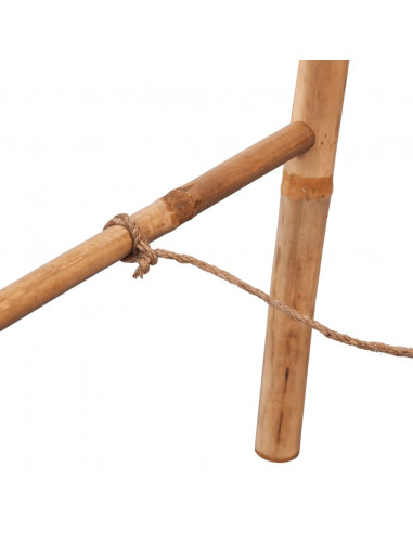 Scala Doppia Portasciugamani con 5 Pioli in Bambù 50x160 cm