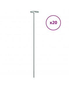 Supporti per Piante da Giardino 20 pz Verde Scuro 61 cm Acciaio 2