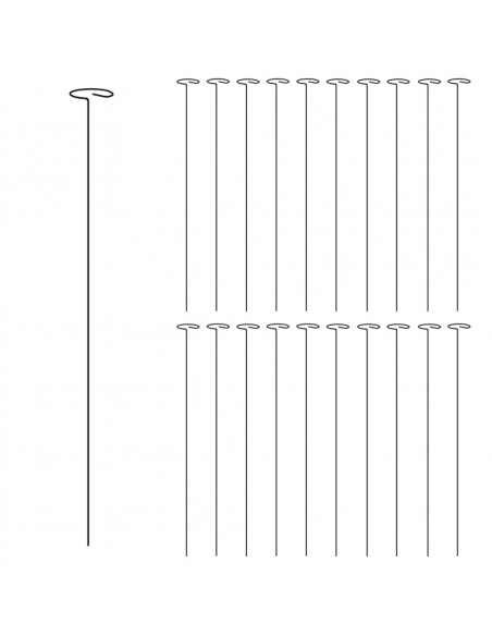 Supporti per Piante da Giardino 20 pz Verde Scuro 61 cm Acciaio