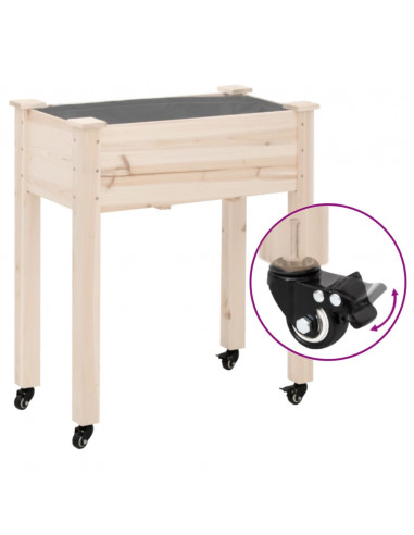 Ruote per Fioriera 4 pz Nere 8x3,5x8 cm Ferro