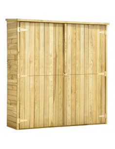 Rimessa Attrezzi da Giardino 163x50x171 cm in Pino Impregnato 2