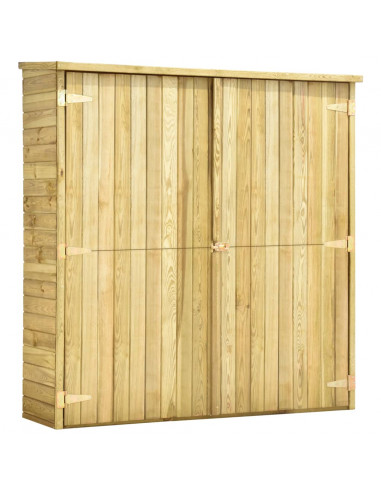 Rimessa Attrezzi da Giardino 163x50x171 cm in Pino Impregnato