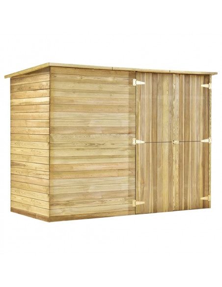 Ripostiglio da Giardino 232x110x170 in Legno di Pino Impregnato