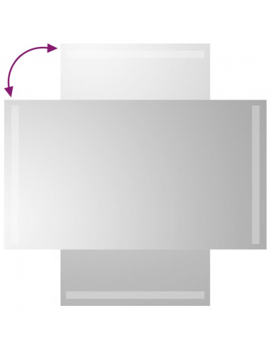 Specchio da Bagno con Luci LED 40x70 cm