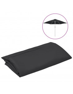 Telo di Ricambio per Ombrellone Nero 300 cm 2