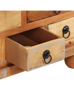 Tavolino da Salotto in Legno di Recupero 70x70x38 cm 2