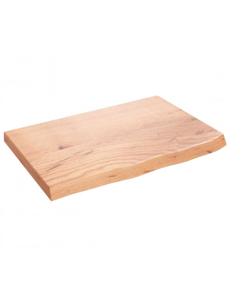 Ripiano Muro Marrone 60x40x(2-4) cm Massello Rovere Trattato