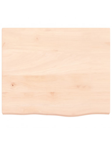 Ripiano a Parete 60x50x(2-4) cm Massello Rovere Non Trattato