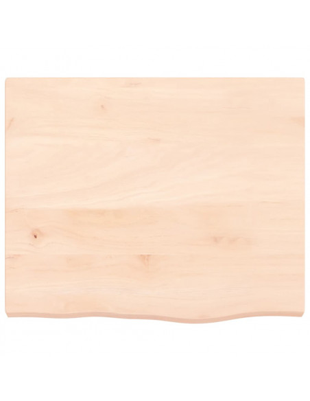 Ripiano a Parete 60x50x(2-4) cm Massello Rovere Non Trattato