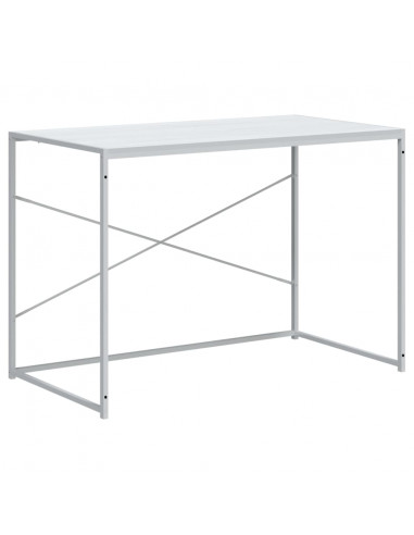 Scrivania per Computer Bianca 110x60x70 cm in Truciolato