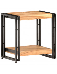 Tavolino Laterale 40x30x40 cm in Legno Massello di Acacia 2