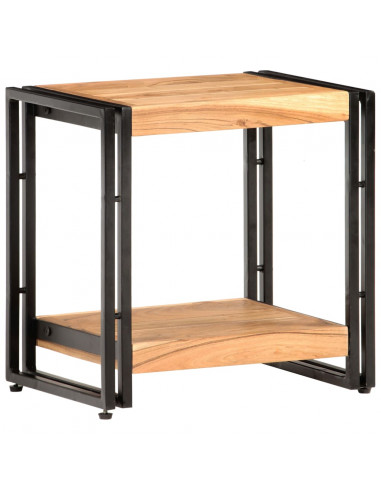 Tavolino Laterale 40x30x40 cm in Legno Massello di Acacia