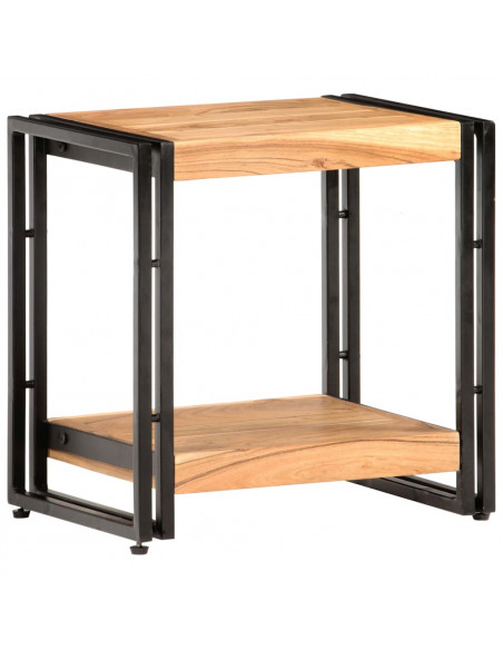 Tavolino Laterale 40x30x40 cm in Legno Massello di Acacia