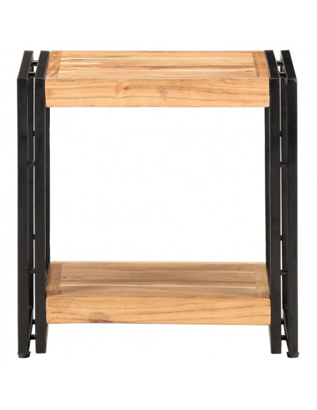 Tavolino Laterale 40x30x40 cm in Legno Massello di Acacia
