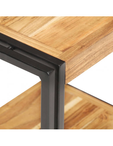 Tavolino Laterale 40x30x40 cm in Legno Massello di Acacia