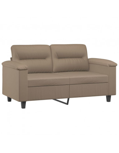 Set di Divani 2 pz con Cuscini Cappuccino in Similpelle