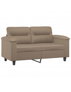 Set di Divani 3 pz con Cuscini Cappuccino in Similpelle 2