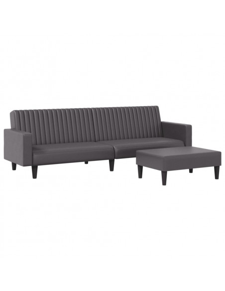 Set di Divani 2 pz Grigio in Similpelle