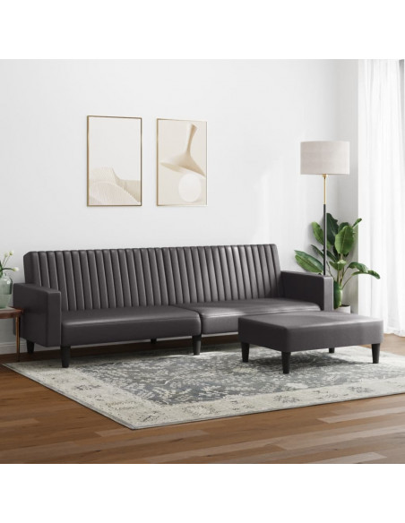 Set di Divani 2 pz Grigio in Similpelle