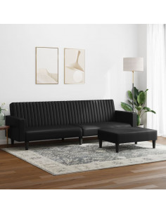 Set di Divani 2 pz Nero in Similpelle 2