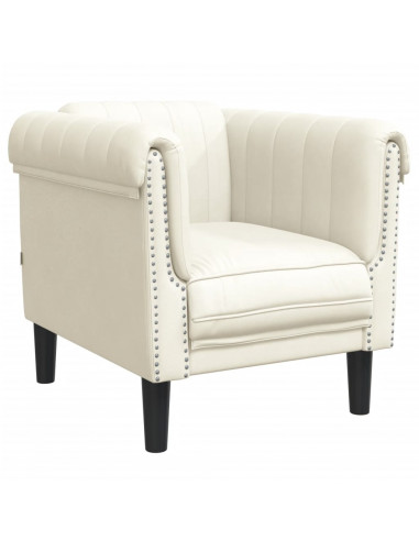 Set di Divani 3 pz Crema in Velluto