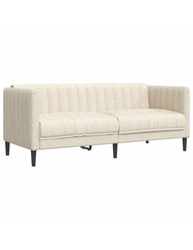 Set di Divani 2 pz Crema in Tessuto