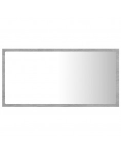 Specchio da Bagno a LED Grigio 80x8,5x37 cm in Acrilico 2