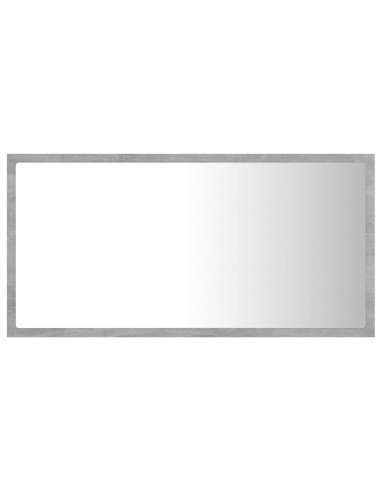 Specchio da Bagno a LED Grigio 80x8,5x37 cm in Acrilico