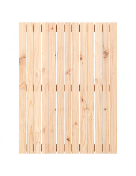 Testiera da Parete 82,5x3x110 cm in Legno Massello di Pino