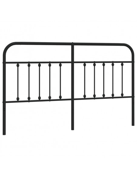 Testiera in Metallo Nero 160 cm