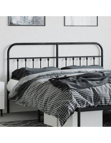 Testiera in Metallo Nero 160 cm