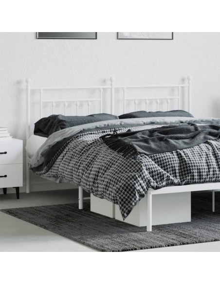 Testiera in Metallo Bianco 160 cm