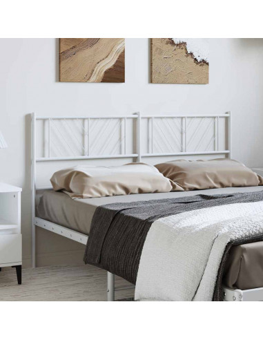 Testiera in Metallo Bianco 135 cm