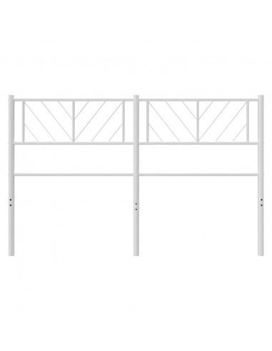 Testiera in Metallo Bianco 135 cm